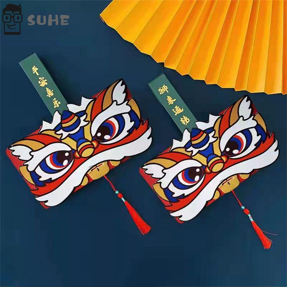 Bao Lì Xì Đỏ May Mắn Dành Cho Lễ Hội|Hộp Đựng Quà Năm Mới Có Thể Gấp Gọn Tiện Dụng Cho Bé