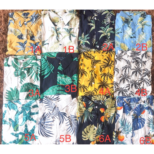 Combo sơ mi hoạ tiết đi biển tạo theo yêu cầu khách
