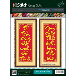 Tranh Thêu Chữ Thập Hoành Phi Gia Tiên