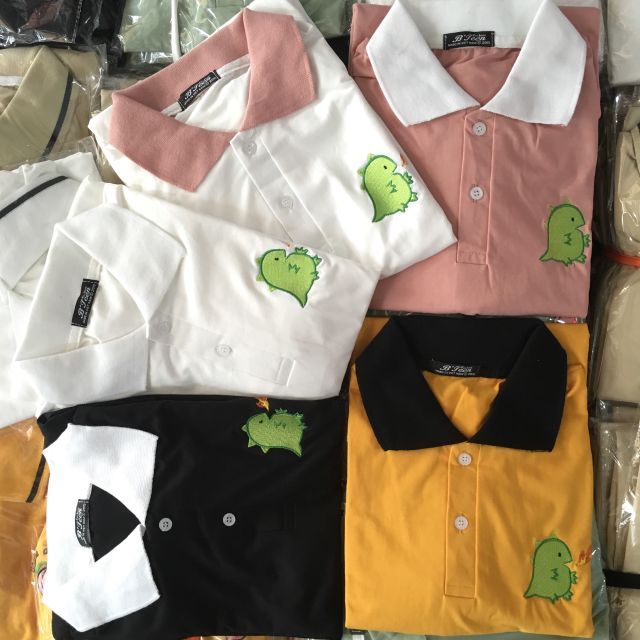 Áo polo [ hình thật kèm clip % ] thêu khủng lông khè lửa siêu hot🦕
