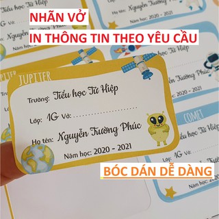 💥SET 36 NHÃN VỞ IN TÊN THÔNG TIN THEO YÊU CẦU