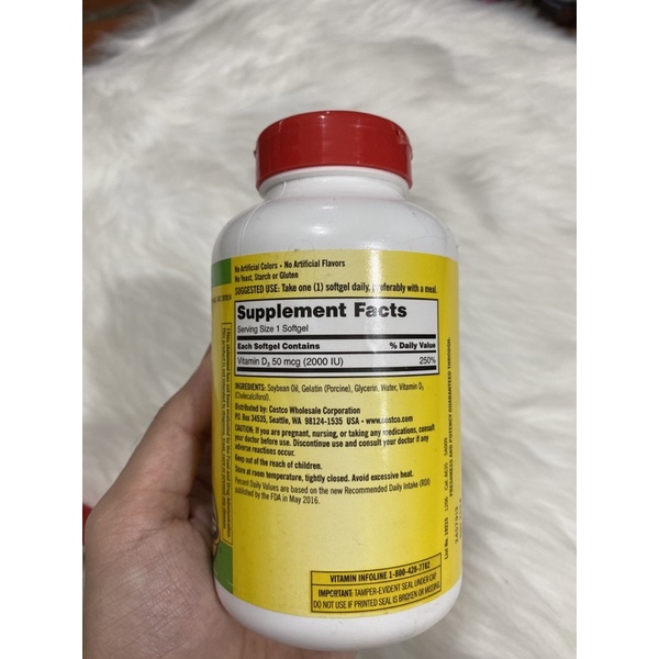 VIÊN UỐNG BỔ SUNG VITAMIN D3 KIRLAND CỦA MỸ