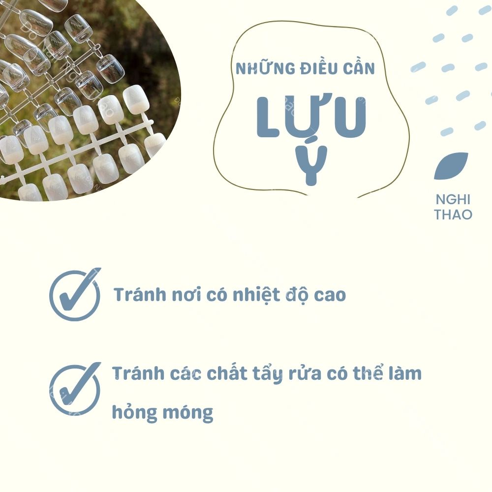 Móng mẫu vuông hàn quốc , móng giả tập sơn