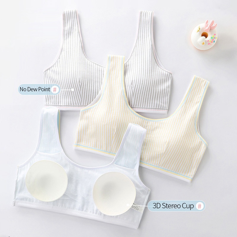 Áo lót vải cotton Thoáng Khí Dễ Thương Dành Cho Bé Gái 12-16T