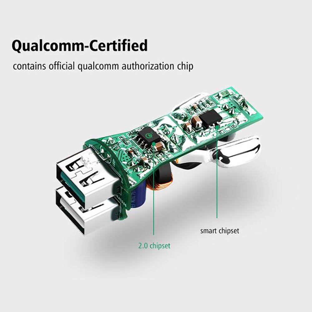 Tẩu Sạc Nhanh 18W 3.1A Hai Cổng USB Cho ĐT táo 11 Pro Max 6 7 8 Plus xiaomi