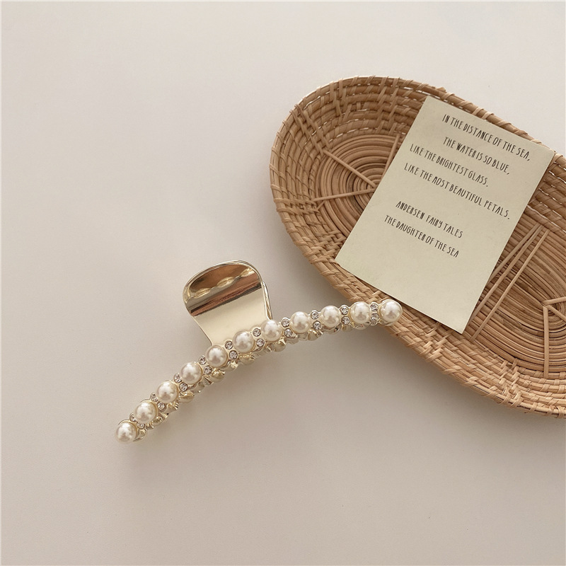 Kẹp Tóc Hợp Kim Đính Đá Và Ngọc Trai Giả Xinh Xắn Cho Nữ