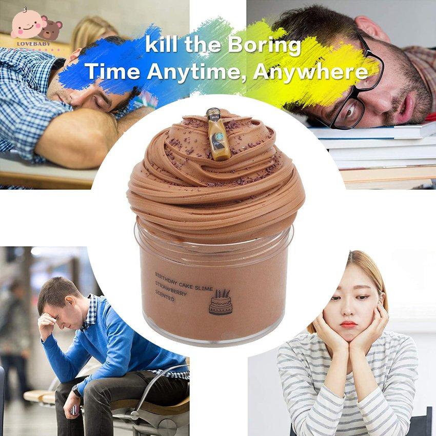 [sẵn sàng chuyển hàng] 70ml Bánh trái cây Slime Fluffy Floam Kids Modeling Clay Toys Đồ chơi bằng đất sét Polymer an toàn Cotton Biscuit Slime AntiS Stress Quà tặng cho bé gái / bé trai