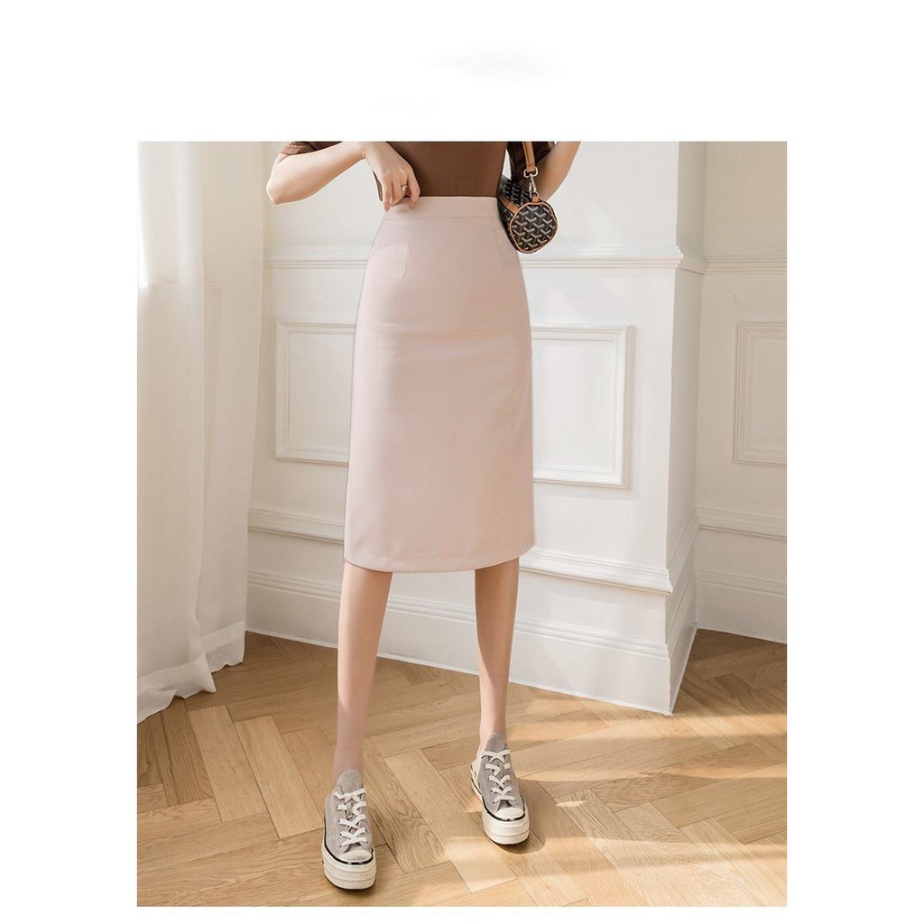 Chân Váy Chữ A Trẻ Trung Xẻ Sau Dài Đến Gối Dài 60cm | BigBuy360 - bigbuy360.vn