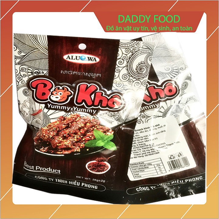[Mã GROXUAN1 giảm 8% đơn 150K] Combo 10 gói snack bò khô siêu cay aluowa yummy yoummy | BigBuy360 - bigbuy360.vn