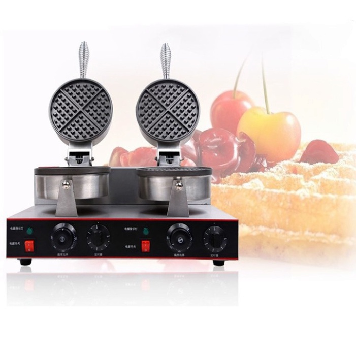 Máy làm bánh Waffle, Nướng bánh kẹp tổ ong Công nghiệp Đôi