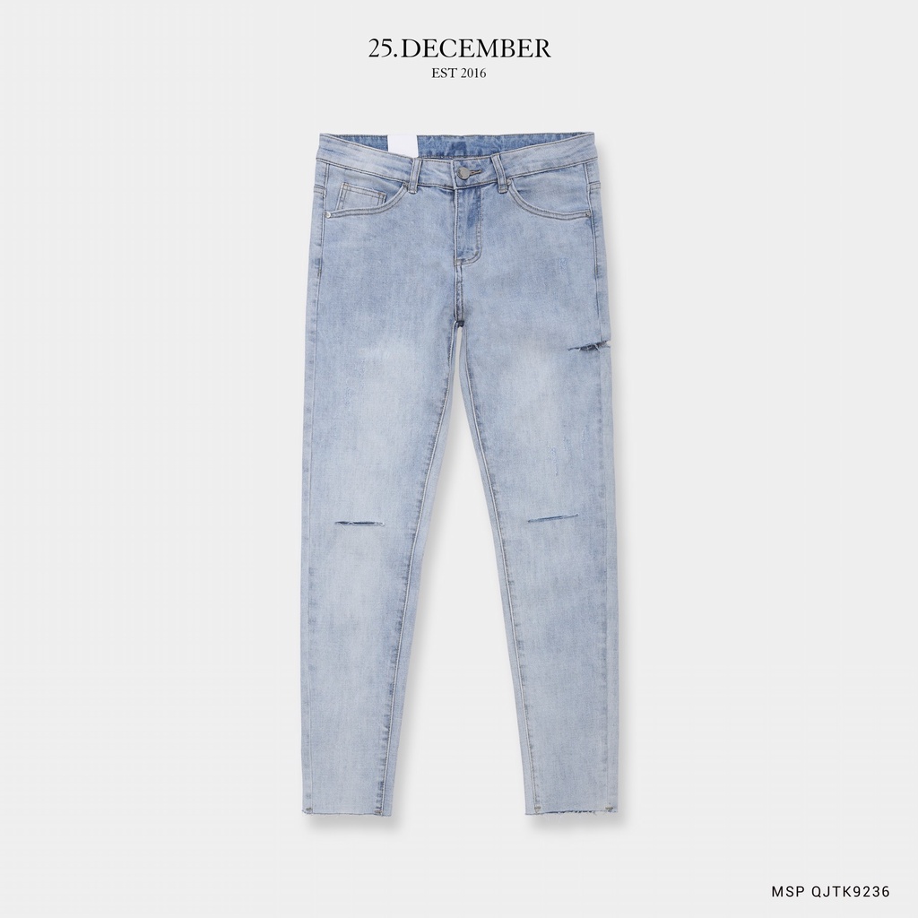 Quần Jean nam màu xanh, chất đẹp, dáng hàn - Thương hiệu 25.December mã QJTK9236 | BigBuy360 - bigbuy360.vn