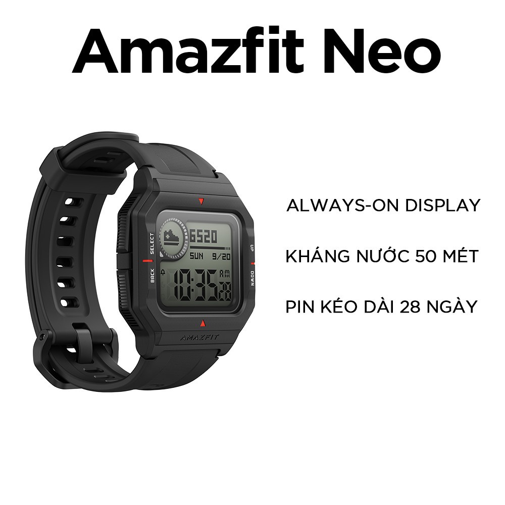 Đồng hồ thông minh Amazfit NEO - PHÂN PHỐI CHÍNH HÃNG - Bảo hành 12 Tháng 1 ĐỔI 1