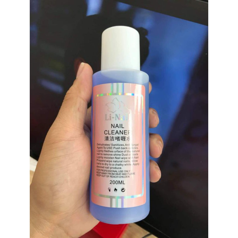 NƯỚC LAU GEL LI-NAIL 200ML CHÍNH HÃNG CÓ MÙI THƠM - CỒN LAU GEL CHUYÊN DỤNG CHO DÂN LÀM MÓNG