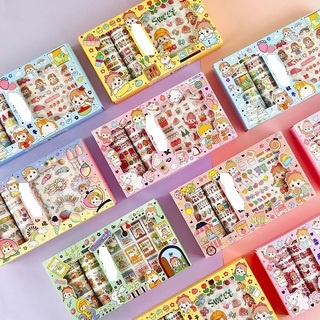 Sticker Và Washi Tape Hộp Sticker Kèm Washi