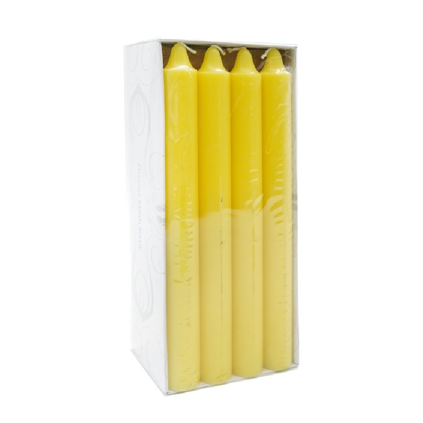 Hộp 12 cây nến thơm thẳng Quang Minh Candle NQM0031 25 cm (Vàng)