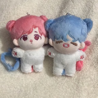 Doll BTS VMin Milk puppy keyring 15cm