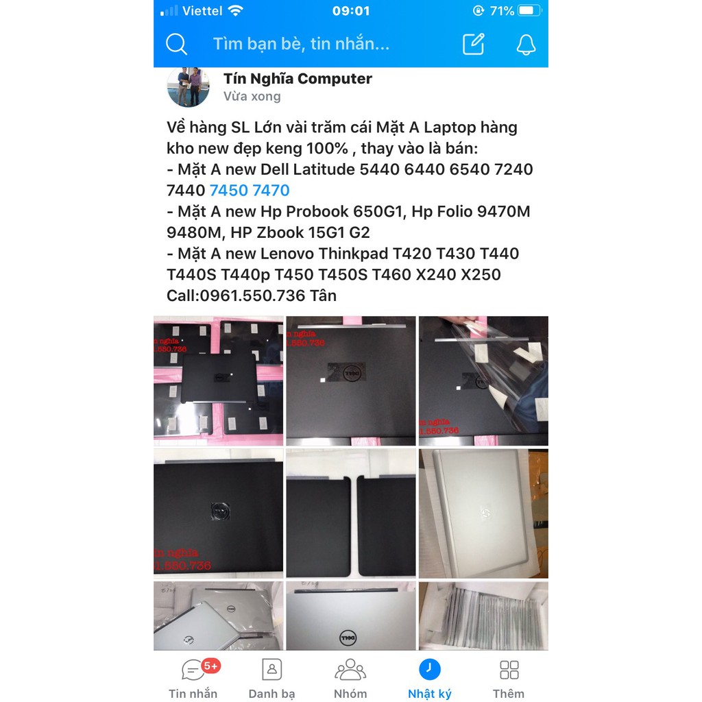 Thay vỏ Laptop (mặt A) Dell Latitude E7240 new zin 100% | BigBuy360 - bigbuy360.vn