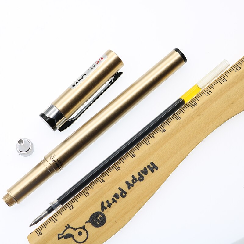 1 Bút Mực Gel Wenzheng 583 Ngòi 0.5mm Màu Vàng Hồng