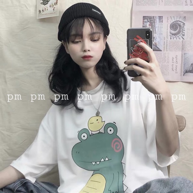 Áo khủng long đội gà ngắn tay