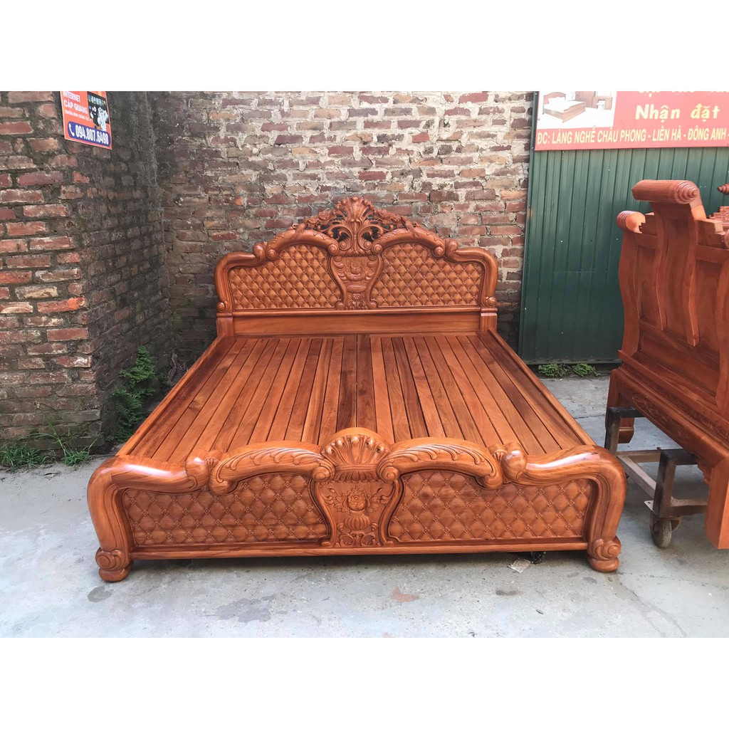 giường hoàng ( gia gỗ gõ đỏ ) 29tr