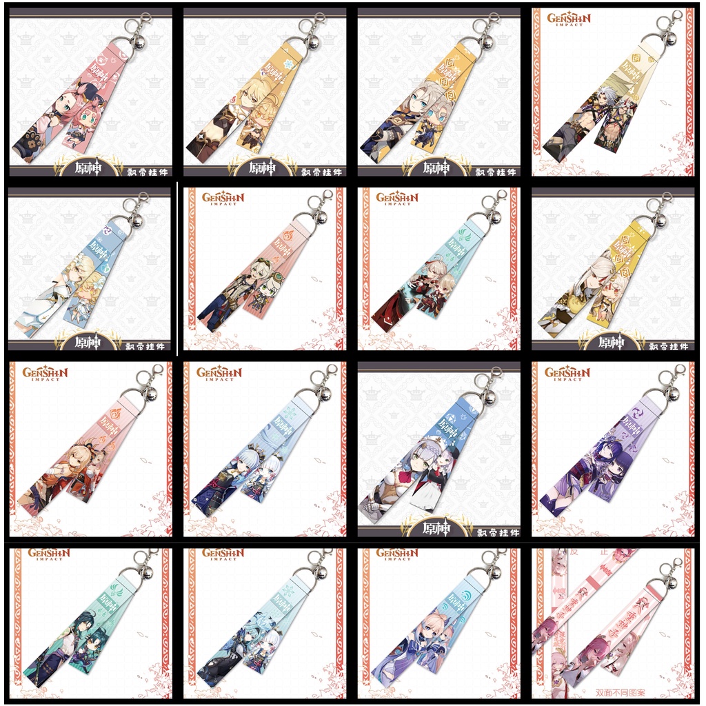 Móc khóa vải Raidenshogun Yae Ayaka Kazuha Eula Xiao in hình genshin impact