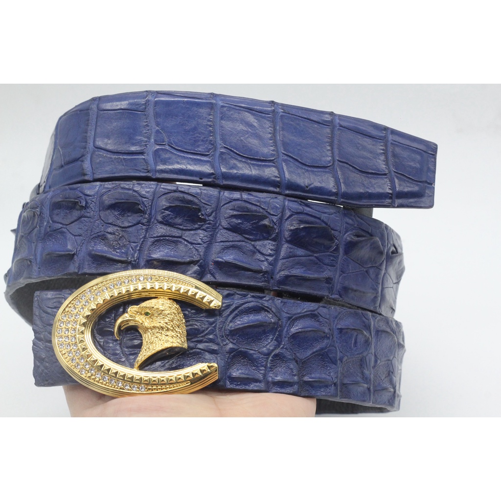 DÂY LƯNG DA CÁ SÁU BẢN LIỀN 3,8CM KHÔNG NỐI, THẮT LƯNG GAI CÁ SẤU+KHÓA CAO CẤP. BH 12THANGS