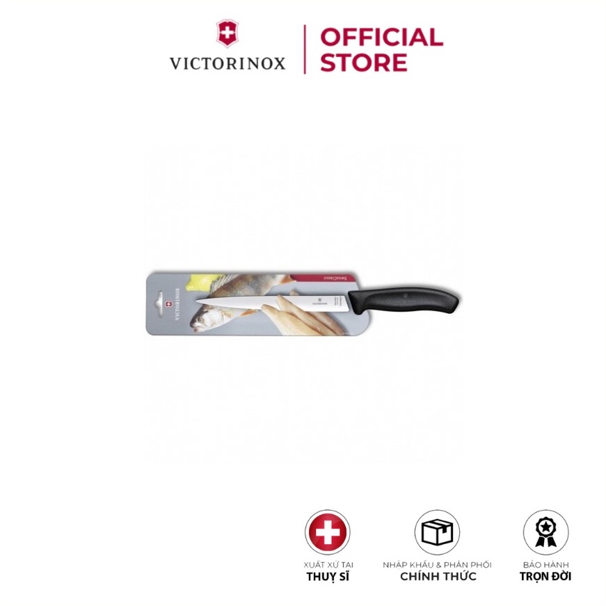 Dao bếp Victorinox Filleting knife màu đen (20cm) 6.8713.20B