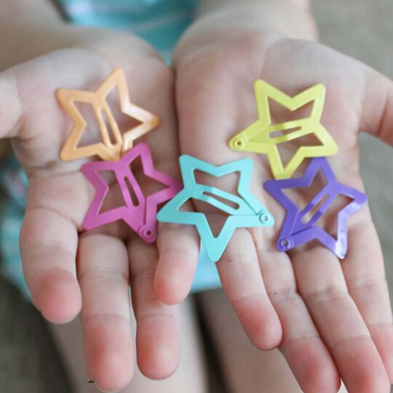 Bộ kẹp tóc kim loại kiểu dáng xinh xắn dành cho bé gái