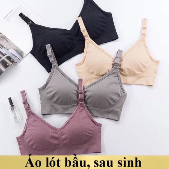 Áo lót bầu sau sinh cho con bú, không gọng, đệm mút nâng niu bầu ngực_𝐀𝟓