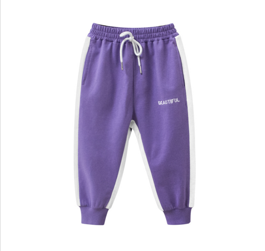 Children's Pants Trousers Sweatpants Boys and Girls Autumn and Winter Clothing Trousers Letter Printing 3 Colors Ready Stock