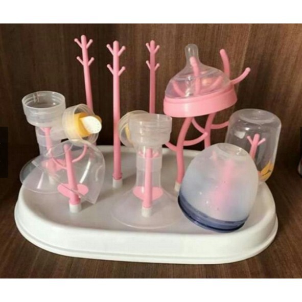 Giá úp bình  có nắp đậy cho bé