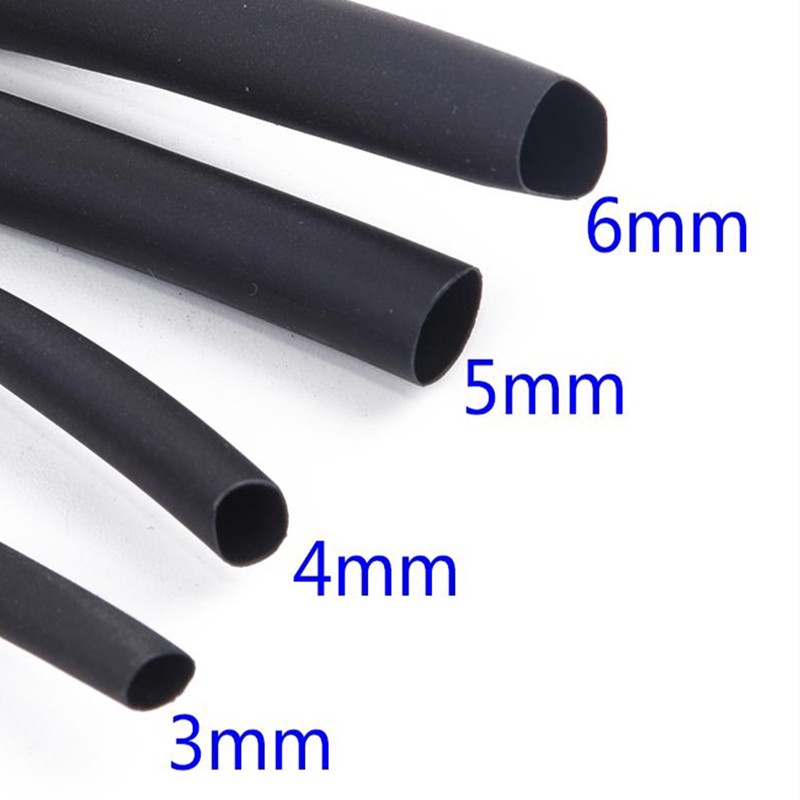 Urlwall Cuộn Dây Cáp Ống Cứng Cách Nhiệt 3mm 4mm 5mm 6mm 6mm 5mm 6mm 10 / 12 1m Màu Đen 1 / 1.5 / 2 / 2.5 / 3 / 1.5Mm