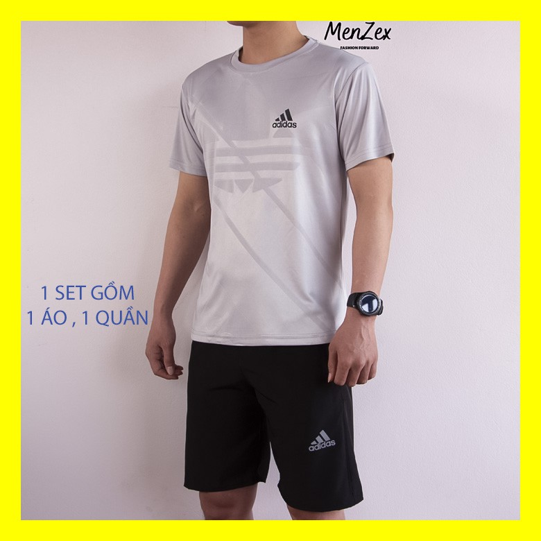 Bộ Thể Thao Nam Đẹp Mặc Nhà Mùa Hè Vải Thun Cotton Tay Ngắn Không CổMenzex BTT1 | BigBuy360 - bigbuy360.vn