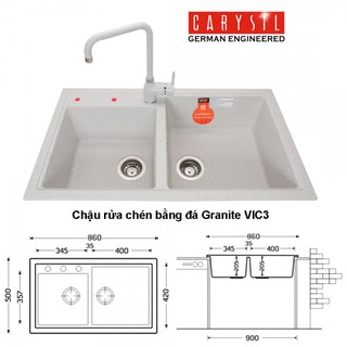 Chậu rửa chén Carysil VIC3