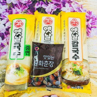 Mì Sợi Hàn QUốc Ottogi 500g Kèm Sốt tương đen