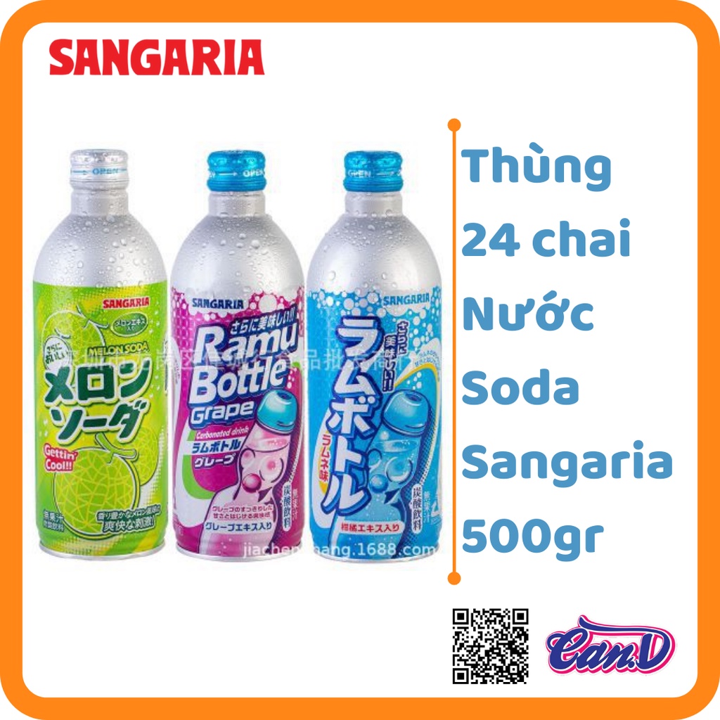 ( Bán sỉ ) Thùng 24c Nước Soda Sangaria chai 500gr