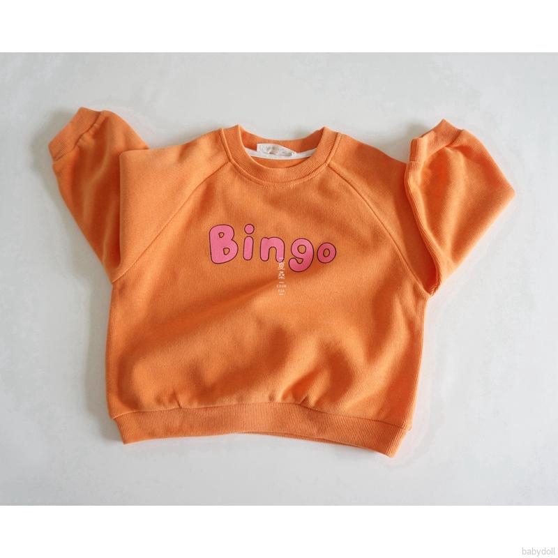 Autumn  Children Girls Casual Fashion Letter Print Long Sleeves Outwear Sweatshirts