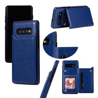 Samsung Galaxy S10 Plus / S10E Leather Cases Back Cover Buttons Wallet Case Card slot Soft Back Cover shockproof
