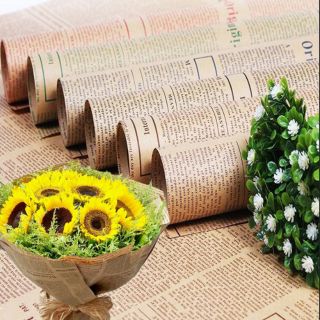 5 tờ giấy báo gói hoa
