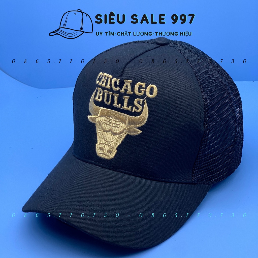 MŨ LƯỠI TRAI PHỐI LƯỚI THÊU ĐẦU TRÂU VÀNG THỜI TRANG NAM NỮ SIÊU NGẦU