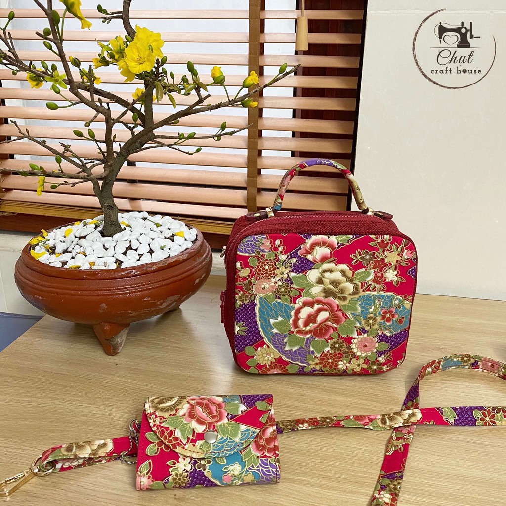 Túi handmade vải gấm Nhật cao cấp