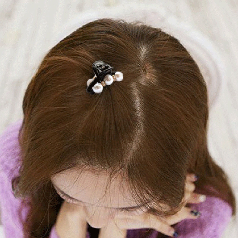 Kẹp tóc nữ đính đá và ngọc trai giả thời trang thanh lịch