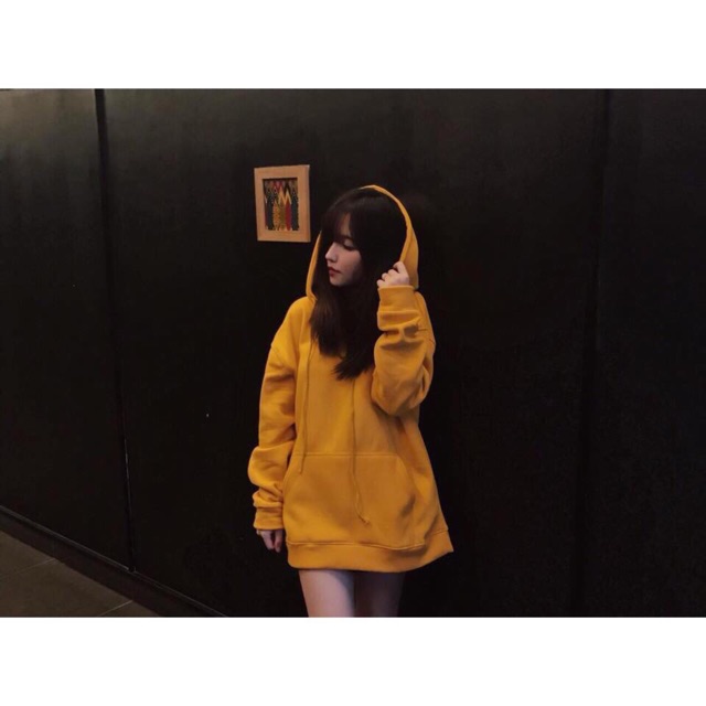 Áo hoodie nỉ dài tay trơn nam nữ 🍒FREESHIP🍒 áo đông xuân dáng rộng unisex đen trắng hồng xanh | BigBuy360 - bigbuy360.vn