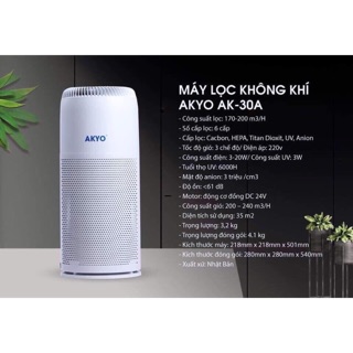 Máy lọc không khí gia đình akyo ak-30a