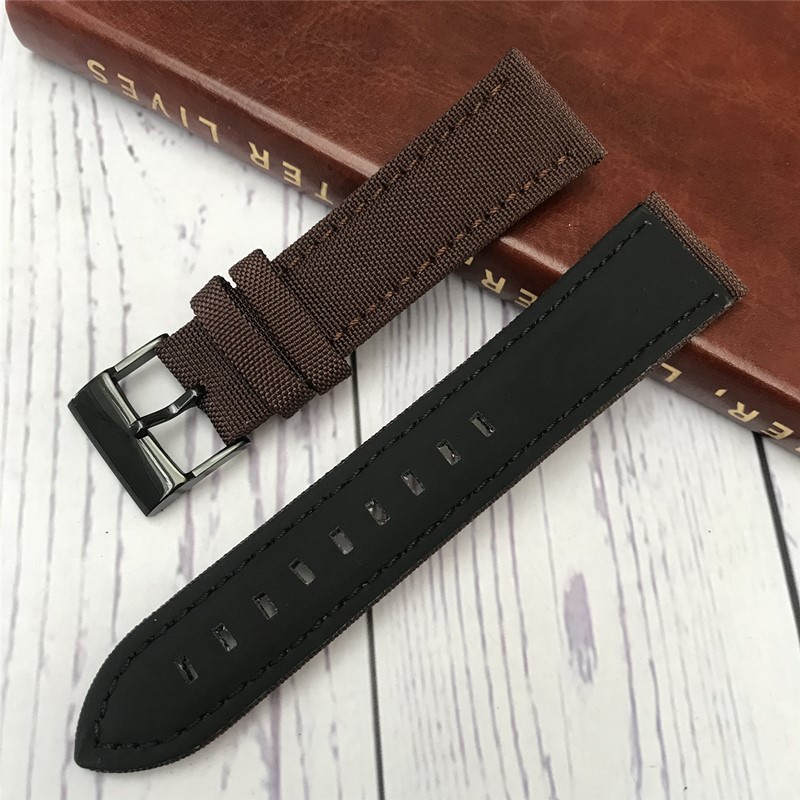 Breitling Canvas Strap Phù hợp với Máy bay Trinh sát Blackbird Avengers Super Ocean Đồng hồ nam với khóa chốt bằng thép không gỉ