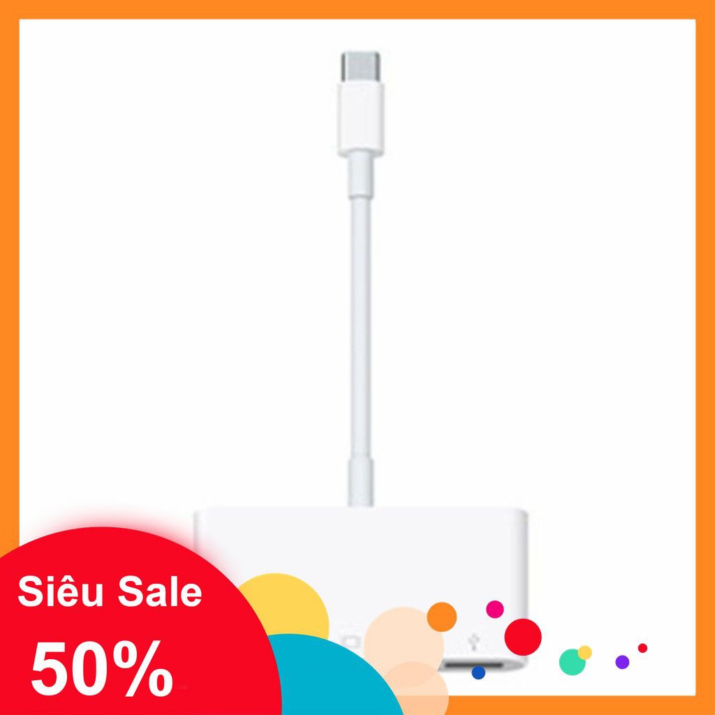Dây Cáp Chuyển Đổi USB Type-C Sang USB / USB Type-C / VGA Apple VGA Multiport Adapter MJ1L2ZA/A - Hàng Chính Hãng