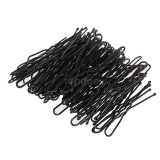 Set 100 kẹp tóc DIY hình chữ U màu đen kiểu gợn sóng để tạo kiểu tóc