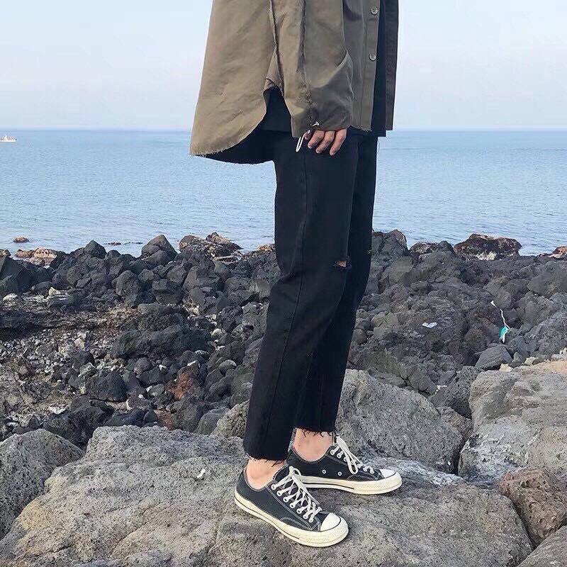 Quần baggy rách gối unisex ( nam & nữ) | BigBuy360 - bigbuy360.vn