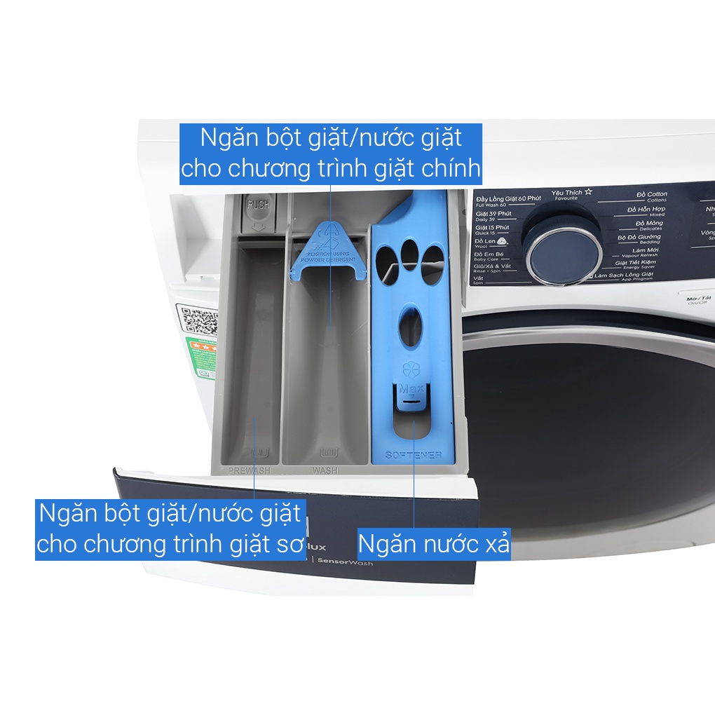 Máy giặt Electrolux Inverter 11 kg EWF1142Q7WB