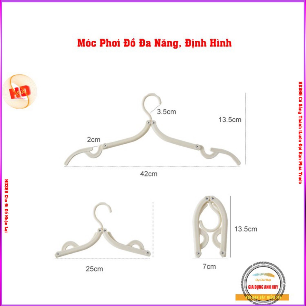 Móc Phơi Đồ Đa Năng, Định Hình Quần Áo Chống Xê Dịch - HD365